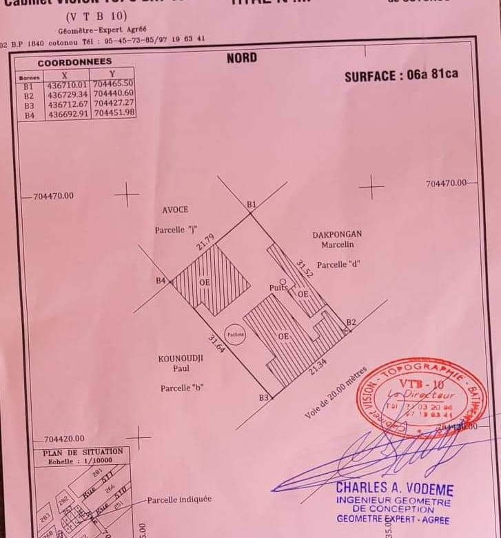 Parcelle avec construction à vendre à Jéricho