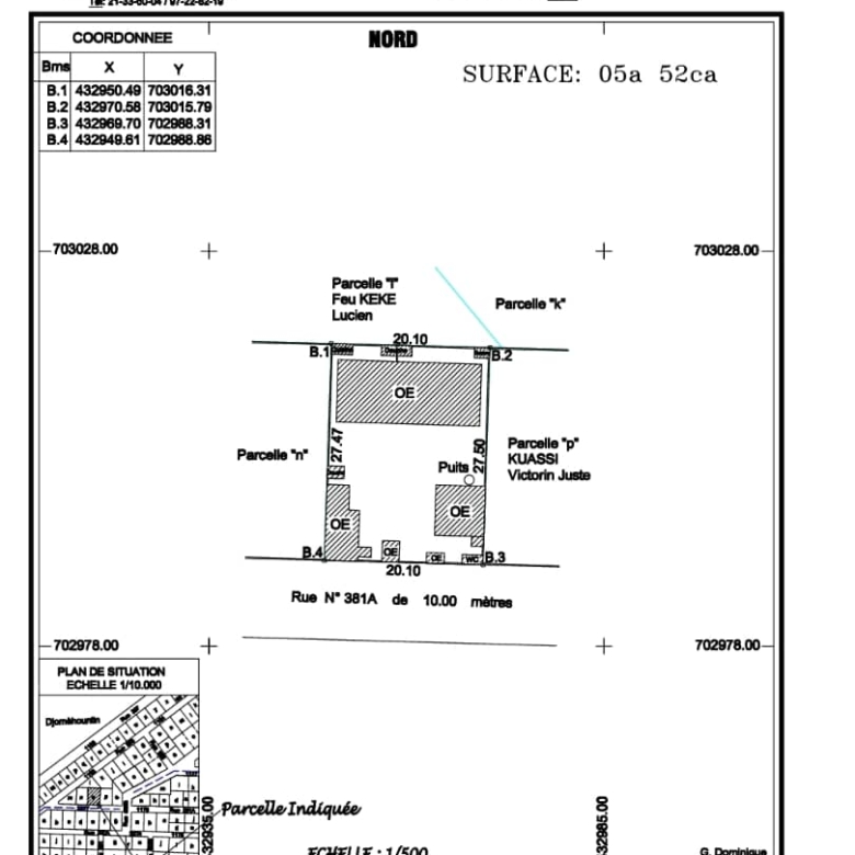 Parcelle à vendre à Cotonou Haie vive