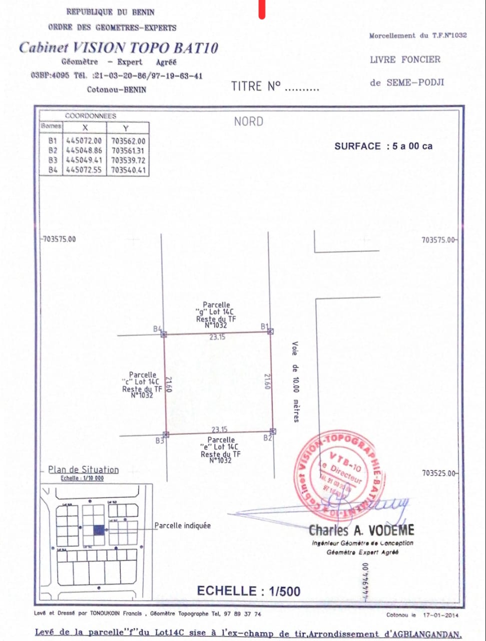 PARCELLES A VENDRE A COTONOU