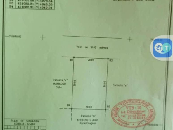 Parcelle à vendre à Abomey-calavi Ouedo