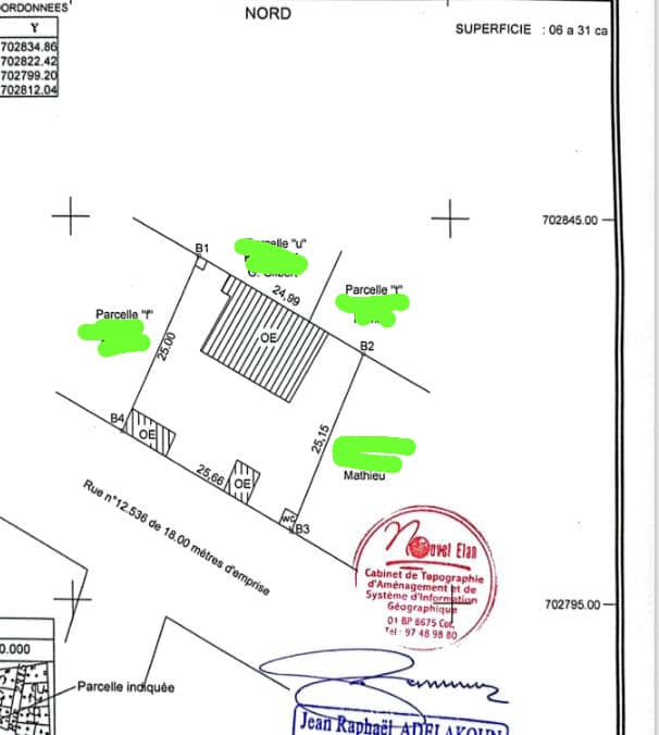 Parcelle à vendre à Cotonou Fidjrossè