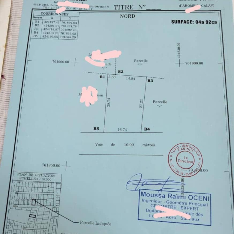 Grande parcelle à vendre à Fidjrossè Togbin Zone 3