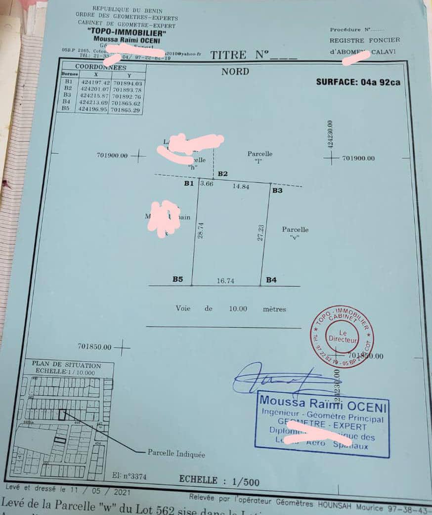 Grande parcelle à vendre à Fidjrossè Togbin Zone 3