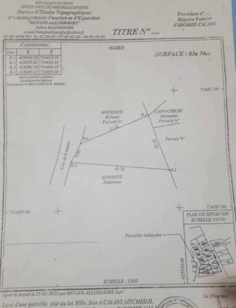 PARCELLE À VENDRE A ABOMEY-CALAVI AITCHEDJI