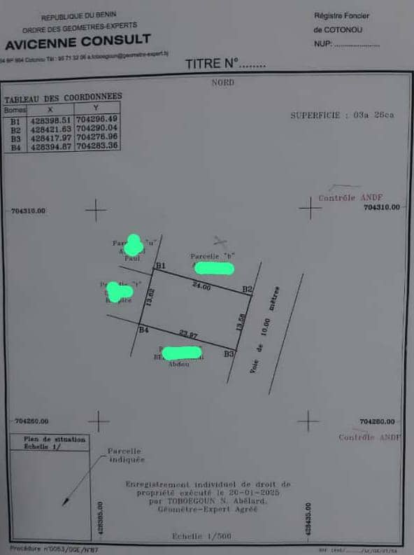 PARCELLE À VENDRE À COTONOU AGLA DERRIÈRE UBA