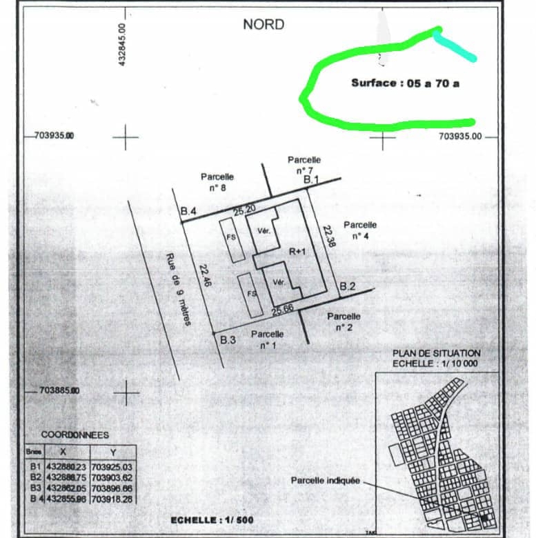 PARCELLE À VENDRE A COTONOU CITE HOUEYIHO