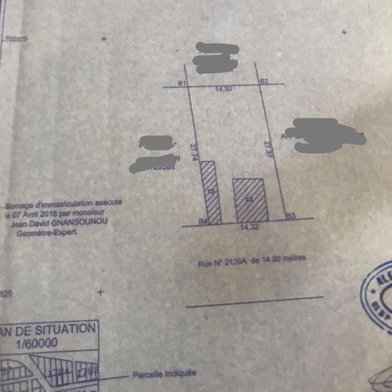 PARCELLE A VENDRE A COTONOU FIDJROSSÈ HOUENOUSOU