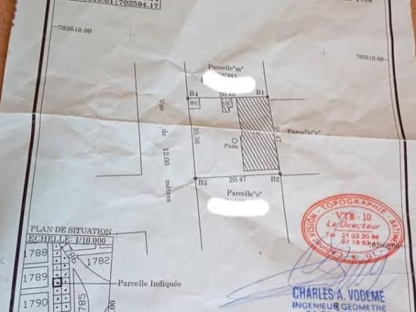 PARCELLE À VENDRE À FIDJROSSÈ HOUÉNOUSSOU