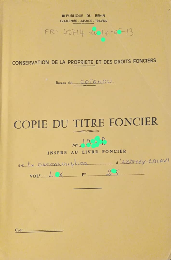 PARCELLE À VENDRE À HEVIÉ DENOU AVEC TF