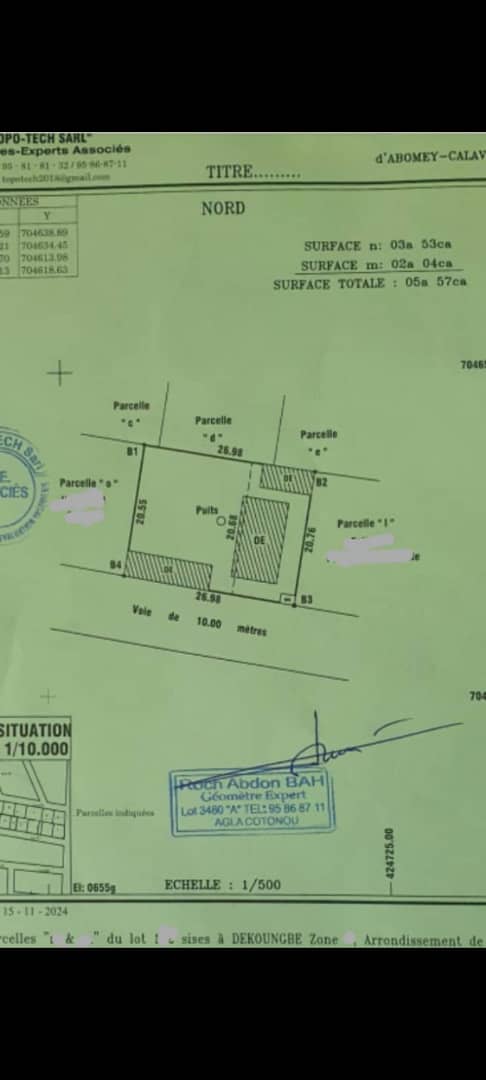 Parcelle à vendre à Dekoungbé Hedomey