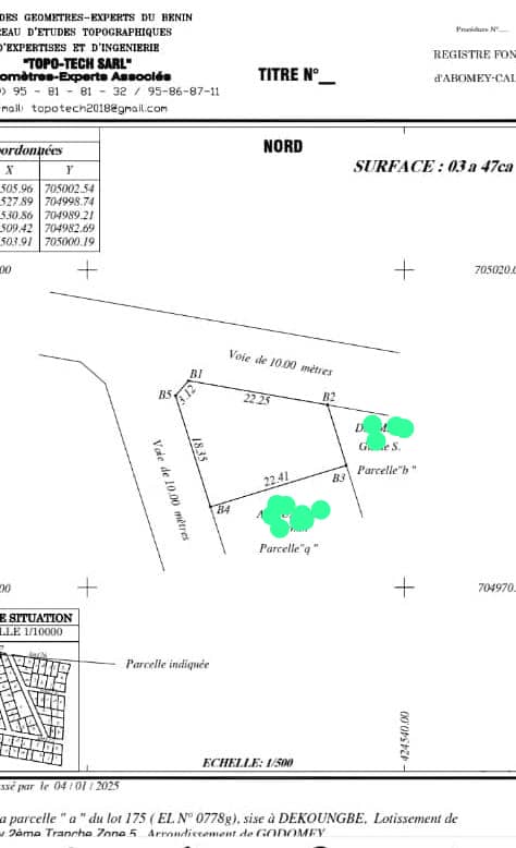 Parcelle à vendre à Godomey Dekoungbé