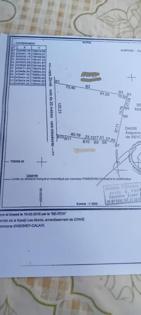 DOMAINE A VENDRE À ZINVIE