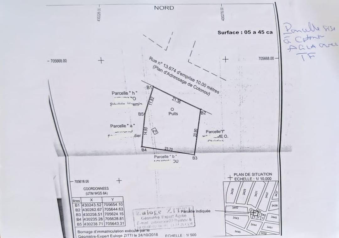 GRANDE PARCELLE A VENDRE A À COTONOU AGLA PYLÔNES (2)