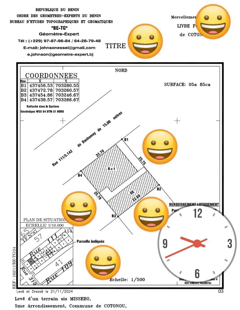 PARCELLE À VENDRE À COTONOU MISSEBO