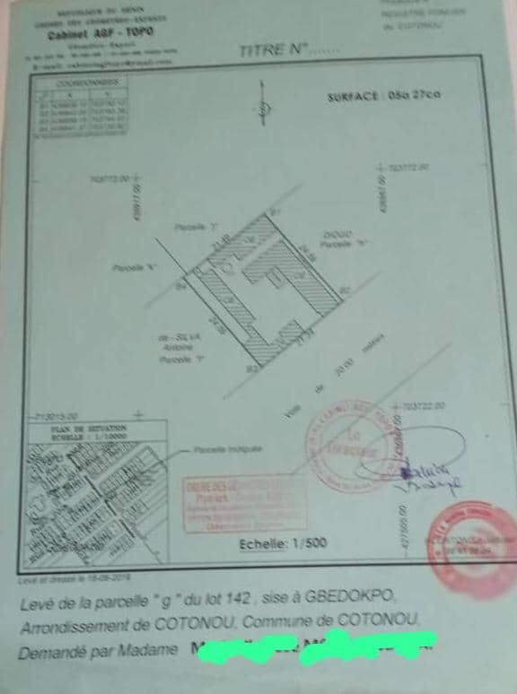 PARCELLE À VENDRE À COTONOU SAINT MICHEL
