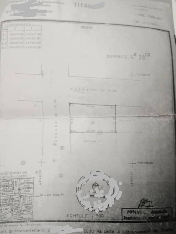 PARCELLE A VENDRE A COTONOU STADE DE L'AMITIÉ