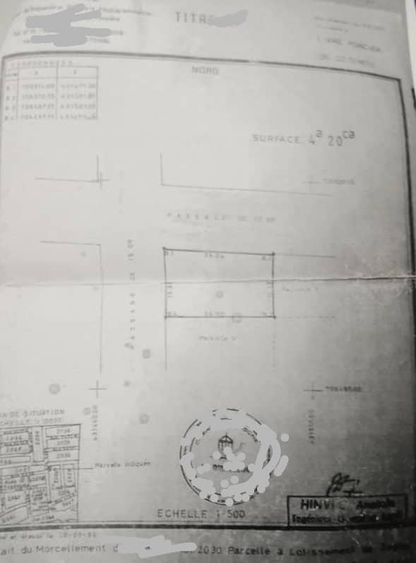 PARCELLE A VENDRE A COTONOU STADE DE L'AMITIÉ