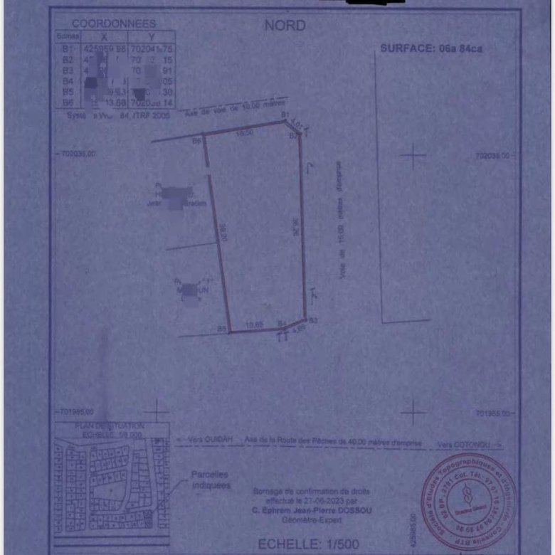 PARCELLES À VENDRE À FIDJROSSÈ TOGBIN PLAGE