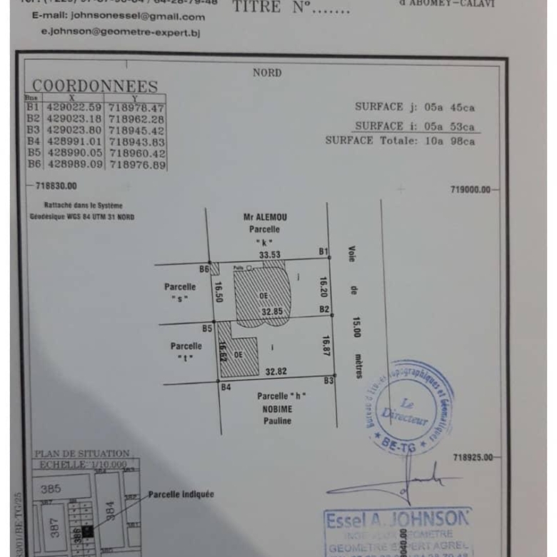 PARCELLES À VENDRE ABOMEY-CALAVI ZOKPA