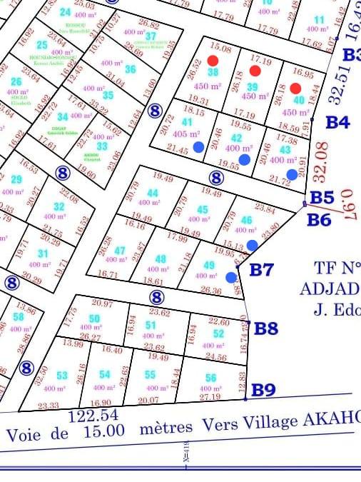 PARCELLES A VENDRE AVEC TF A ABOMEY-CALAVI OUEDO