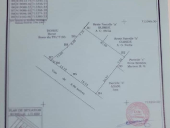 Parcelle à vendre à ABOMEY-CALAVI Ouedo, à 500m des logements sociaux Talon (Ouedo Cité Nouvelle)