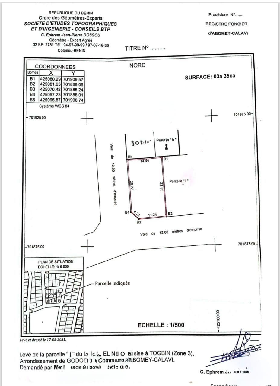 Parcelle à vendre à Togbin, zone 3