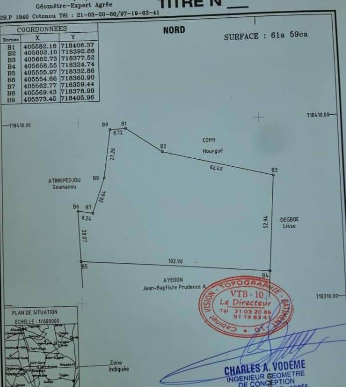 TERRAIN À VENDRE À TORI BOSSITO