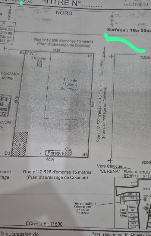 Domaine à vendre à Cotonou Fidjrossè plage