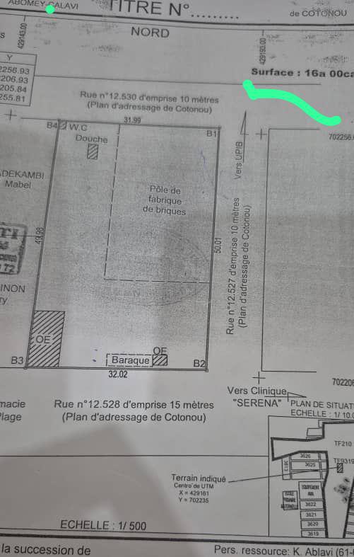 Domaine à vendre à Cotonou Fidjrossè plage