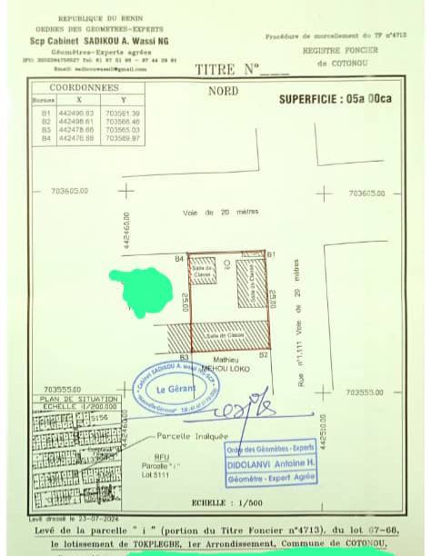 Parcelle à vendre à Cotonou Akpakpa pk6 plage