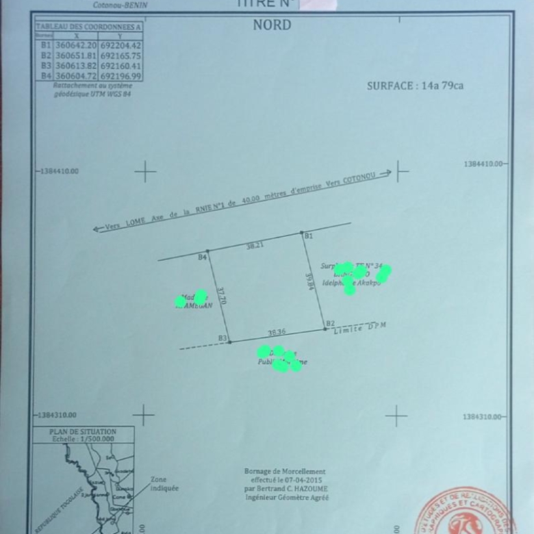 Domaine à vendre à Granp Popo