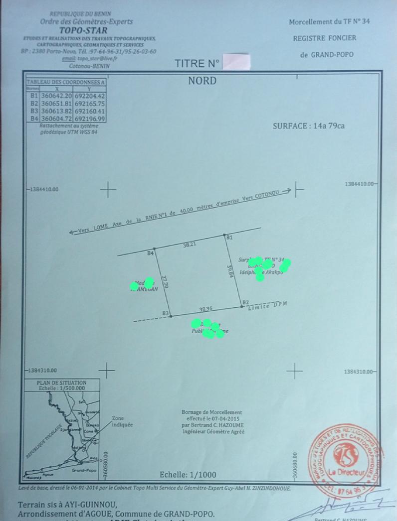 Domaine à vendre à Granp Popo