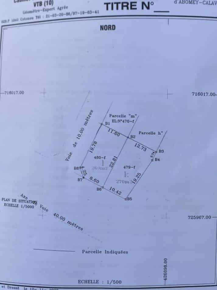 Parcelle à vendre à Abomey Calavi Ahossougbeta