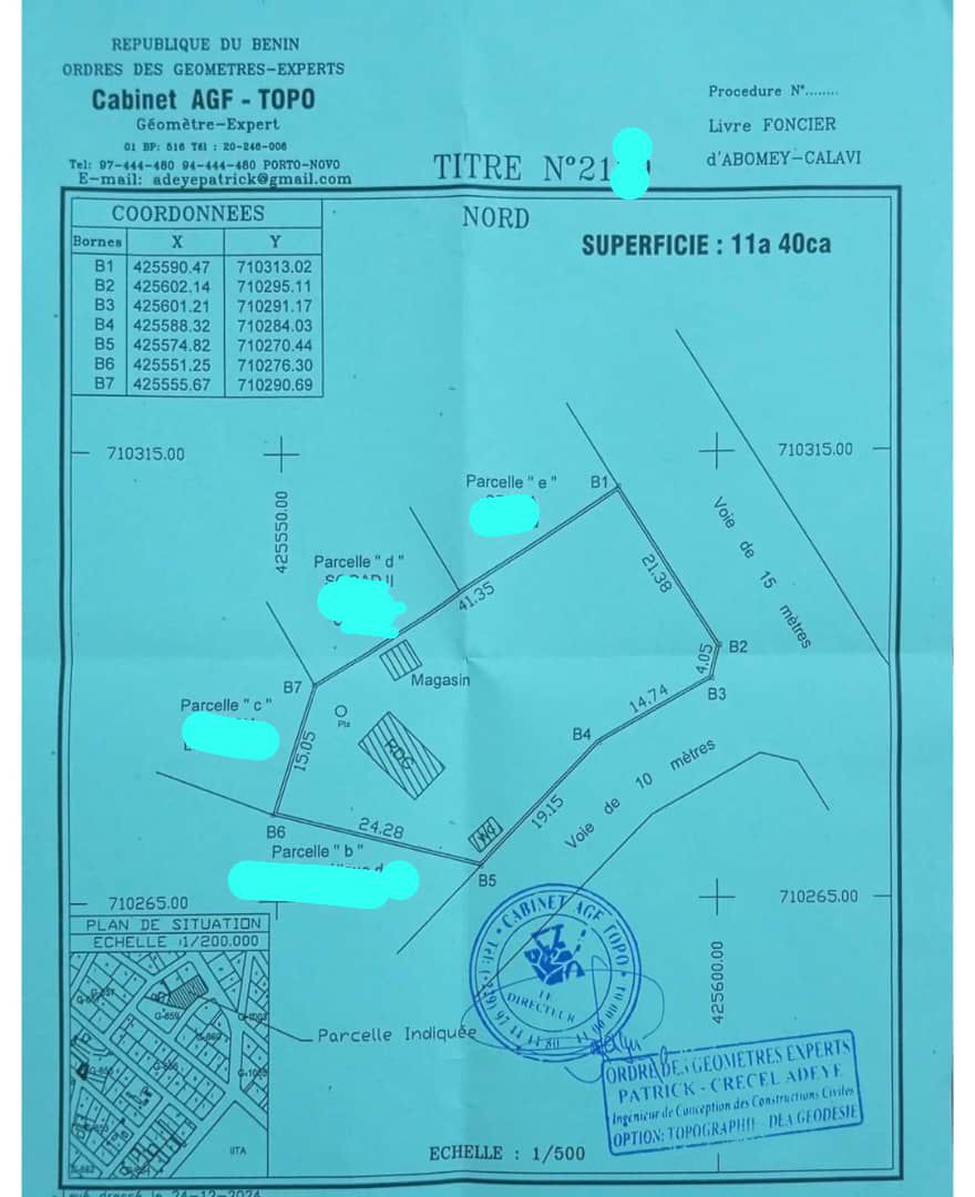 Terrain à vendre à Tankpè IITA (2)