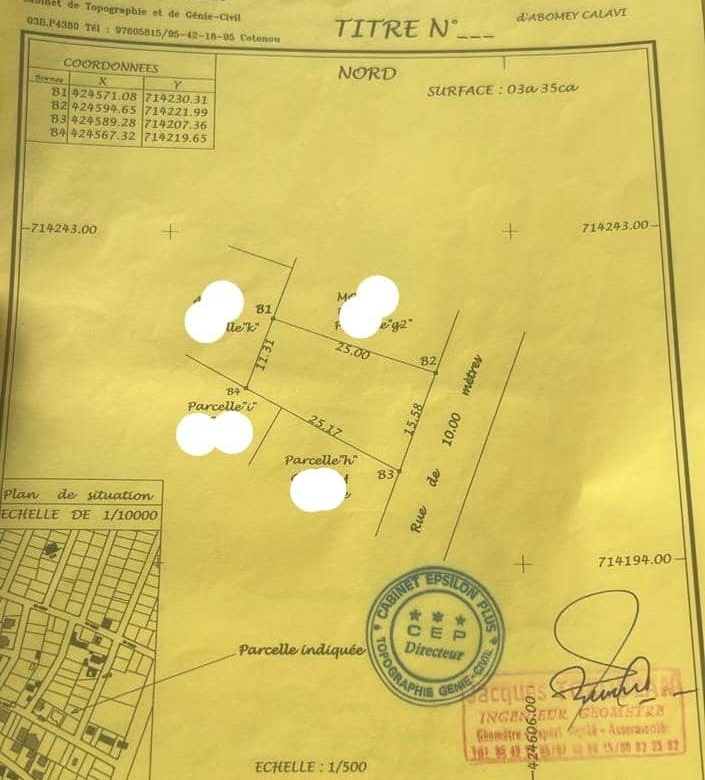 Parcelle à vendre à Abomey-Calavi Tokan