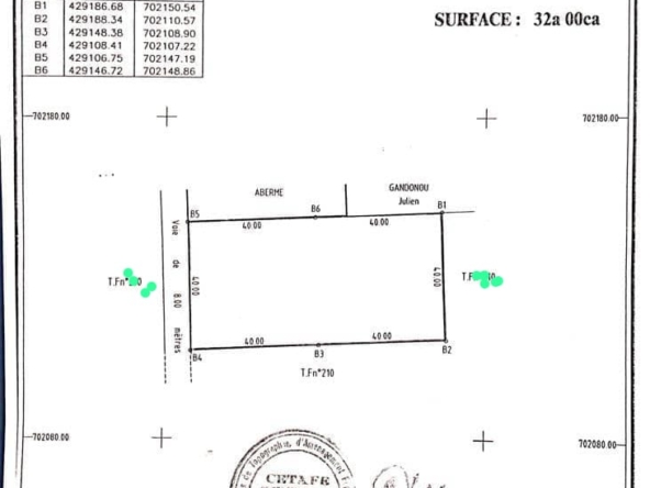 Parcelle à vendre à Cotonou Fidjrossè