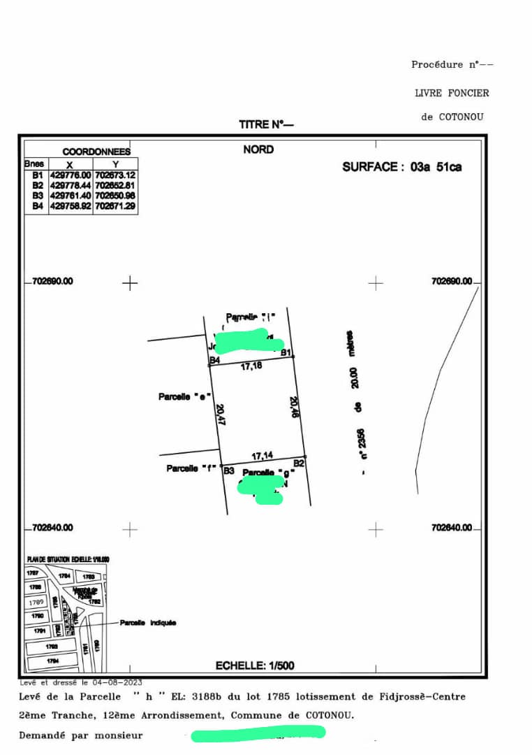 Parcelle à vendre à Cotonou Fidrossè plages