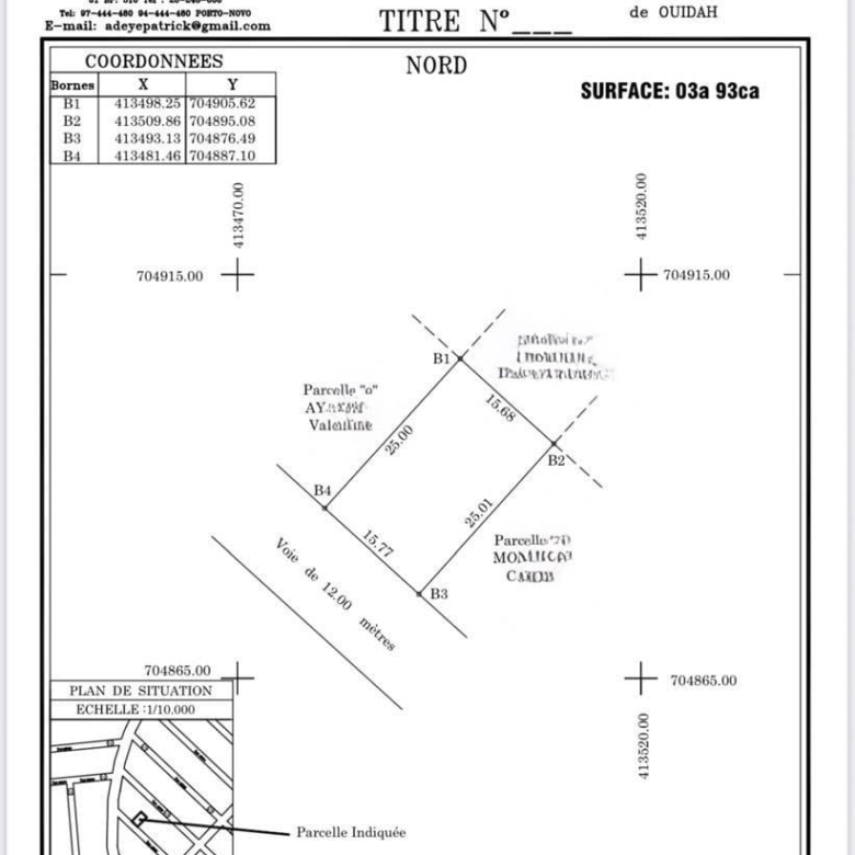 Parcelle à vendre à Pahou zone 4