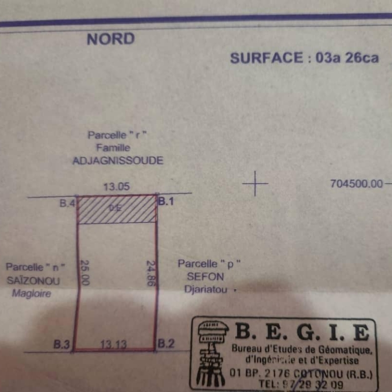 Parcelle à vendre à Cotonou Akpakpa Ciné Concorde