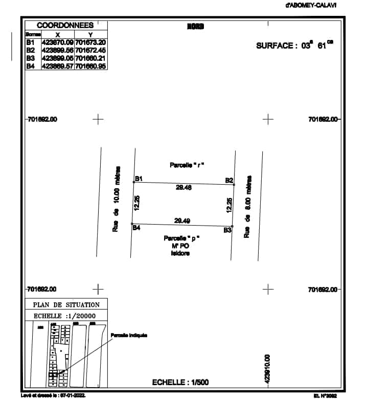 Parcelle à vendre à Cotonou Fidrossè Togbin Plage