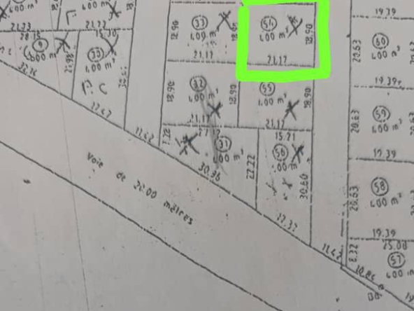 Parcelle à vendre à Abomey-Calavi Hêvié Dossounou