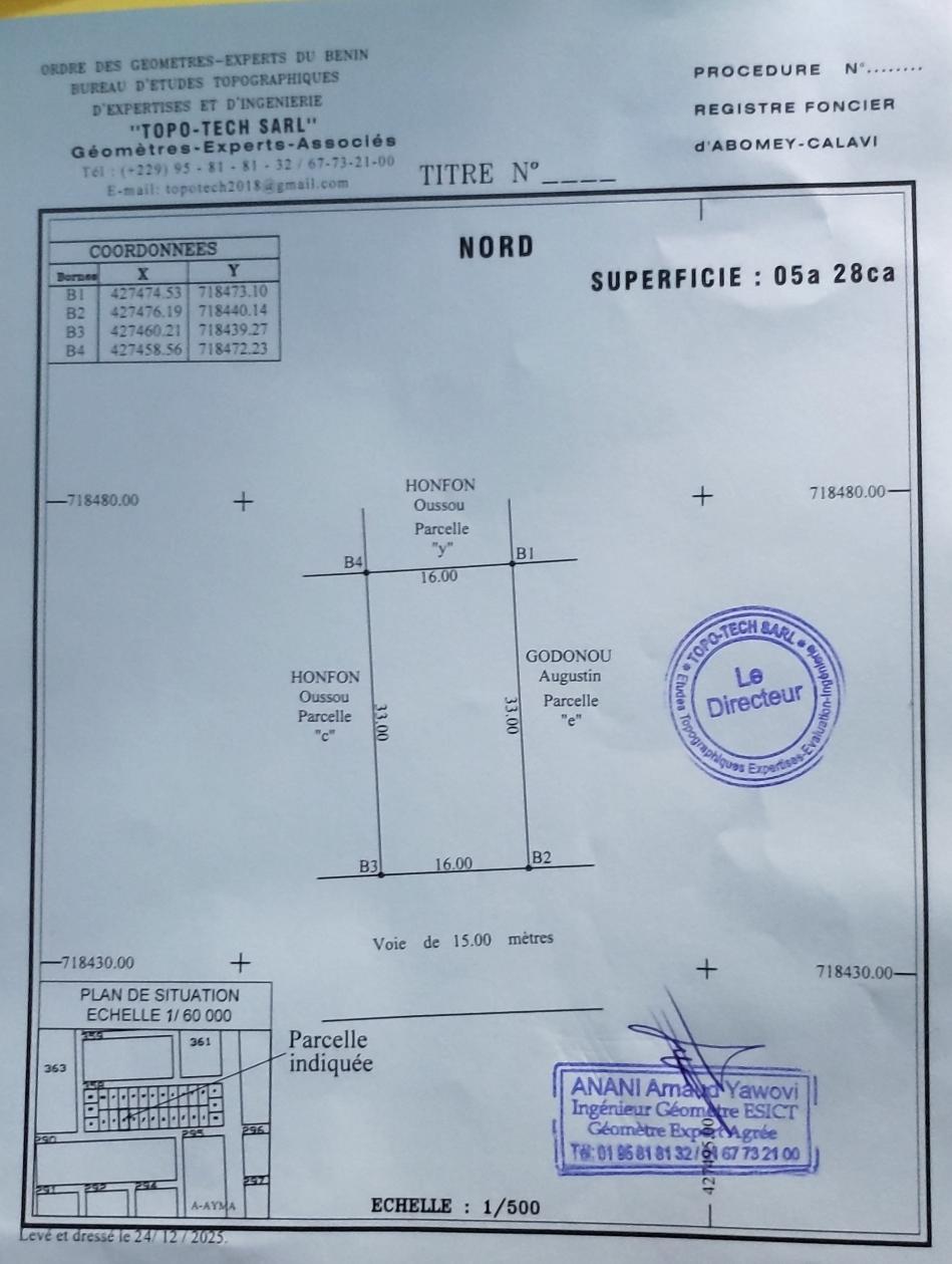 Parcelle à vendre à Abomey-Calavi ZOPAH