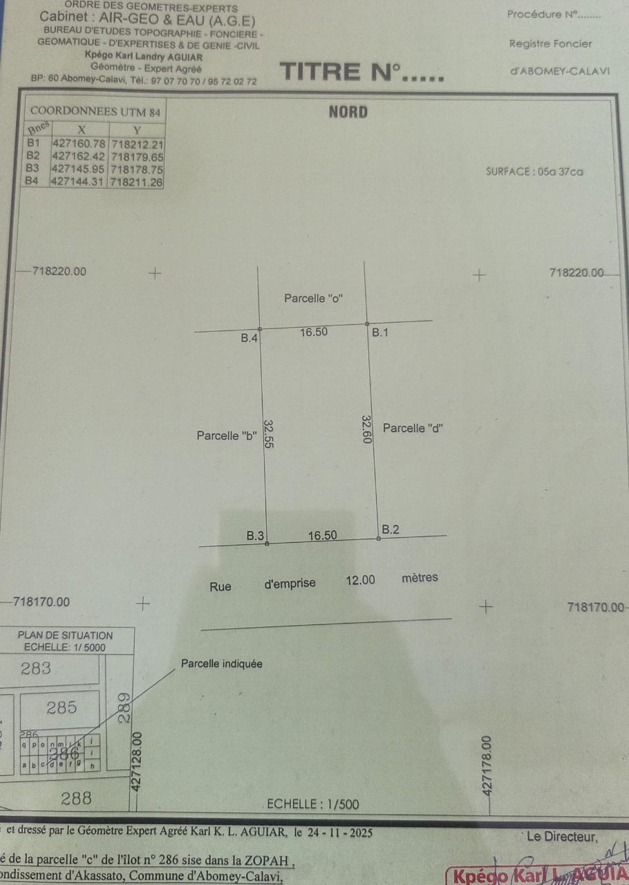 Parcelle à vendre à Abomey-Calavi Zopah