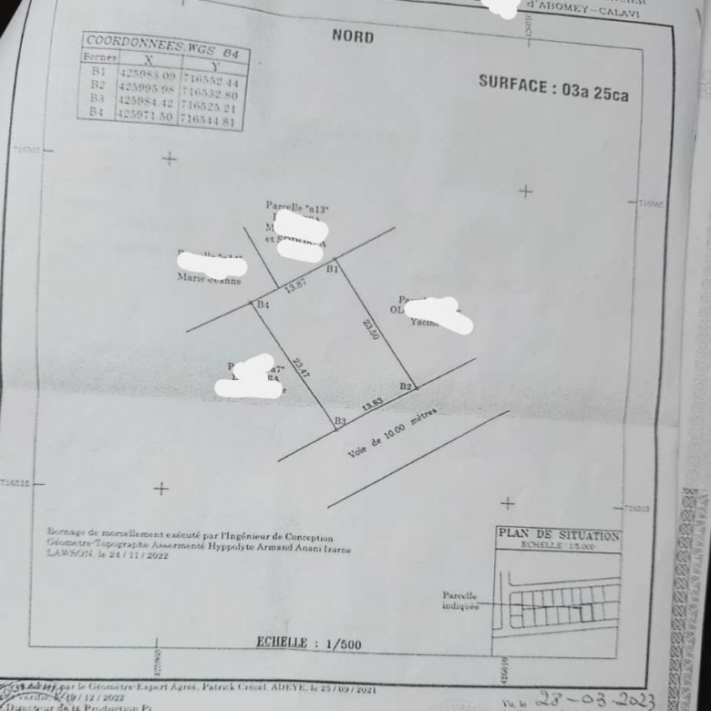 Parcelle à vendre à Abomey-Calavi Zoundja Kpevi