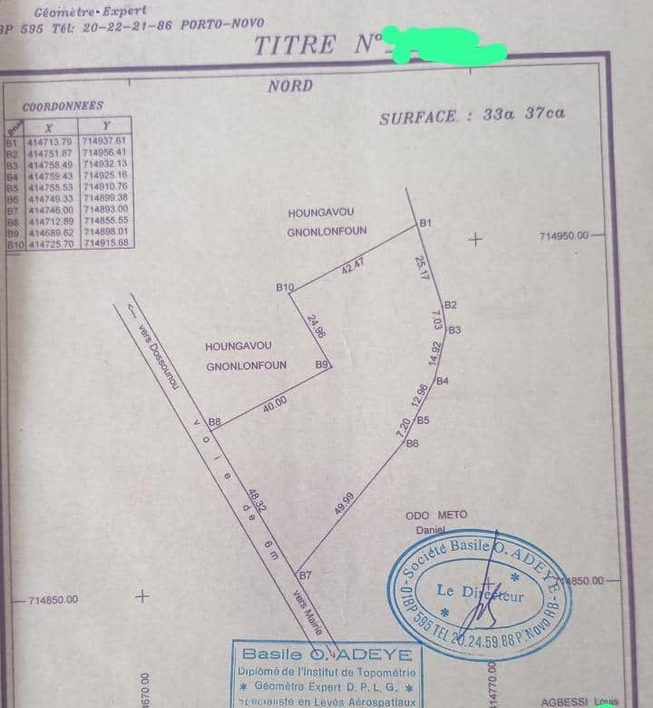 Parcelles à vendre à Abomey-Calavi Hêvié