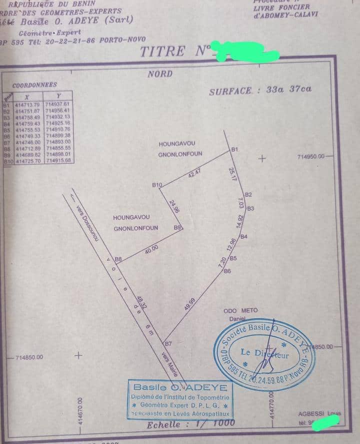 Parcelles à vendre à Abomey-Calavi Hêvié