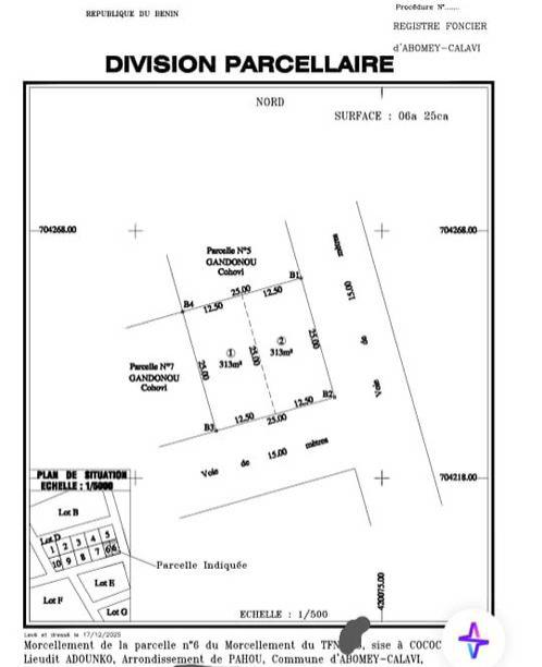 Deux Parcelles à vendre à ADOUNKO