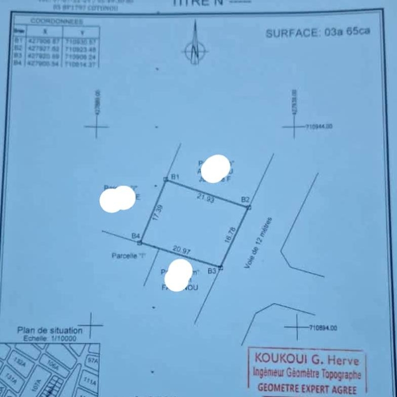 Parcelle à vendre à Abomey-Calavi Bidossessi