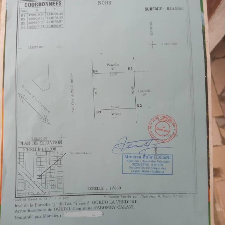 Parcelle à vendre à Abomey-Calavi OUEDO (2)