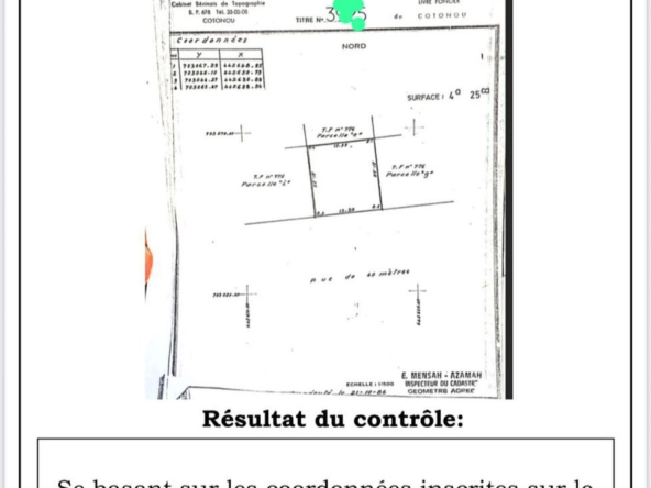 Parcelle à vendre à Cotonou Akpakpa Zone des Ambassades